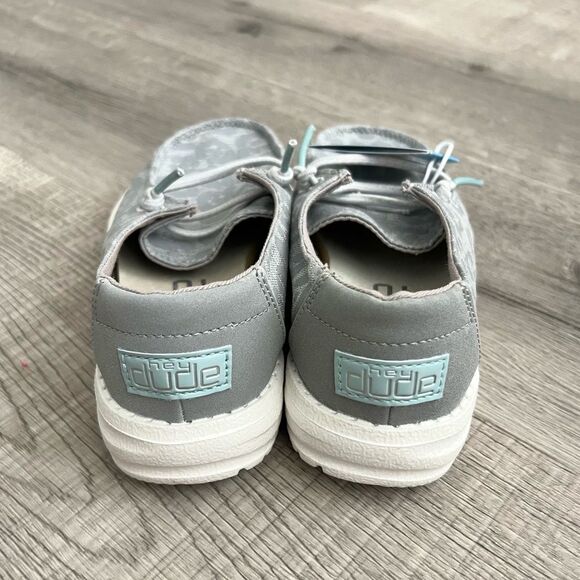 Hey Dude Shoes-Wendy Youth-Cat Eye Grey-size K11 Girls-NEW! - Picture 8 of 11